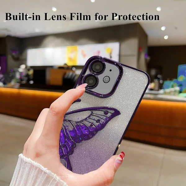 Luxury_Glitter_Cute_Butterfly,_Flexible_Case_Cover_for_iPhone_12