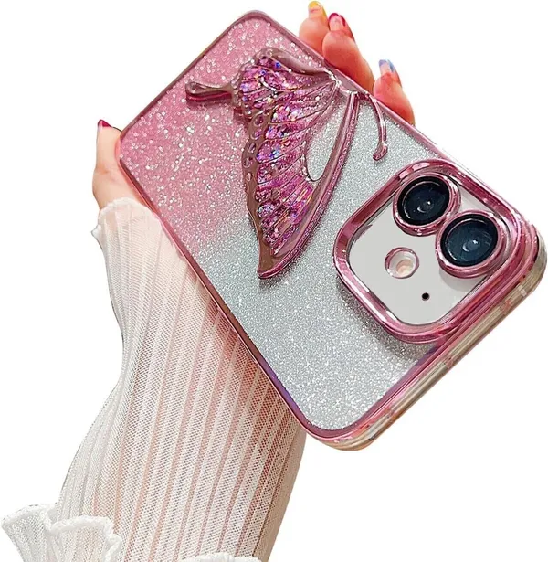 Luxury_Glitter_Cute_Butterfly,_Flexible_Case_Cover_for_iPhone_12
