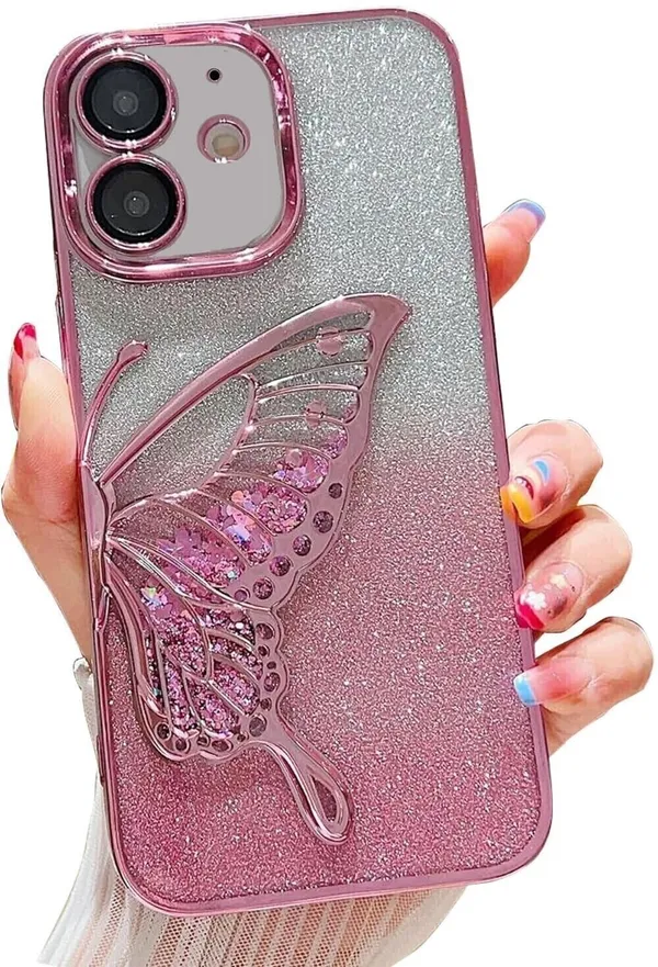 Luxury_Glitter_Cute_Butterfly,_Flexible_Case_Cover_for_iPhone_12