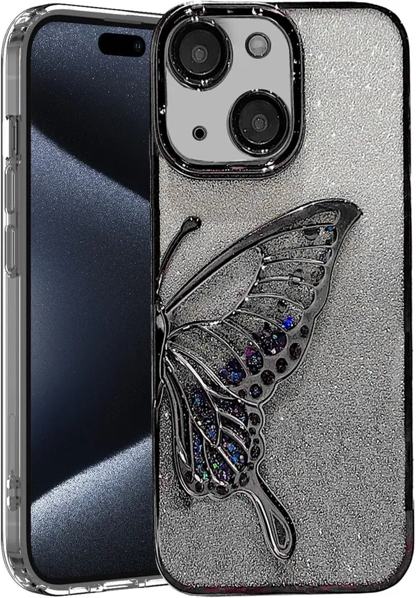 Luxury_Glitter_Cute_Butterfly,_Flexible_Case_Cover_for_iPhone_15