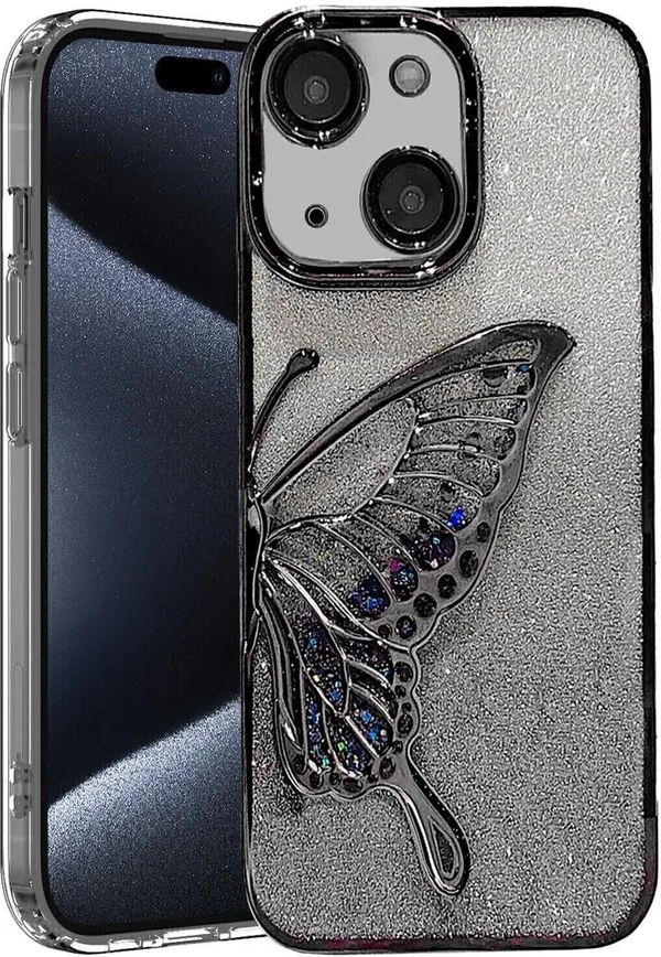 Luxury_Glitter_Cute_Butterfly,_Flexible_Case_Cover_for_iPhone_15_Plus