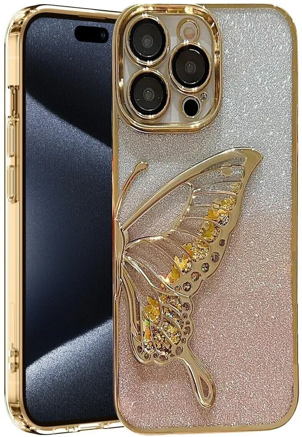 Luxury_Glitter_Cute_Butterfly,_Flexible_Case_Cover_for_iPhone_16_Pro_Max