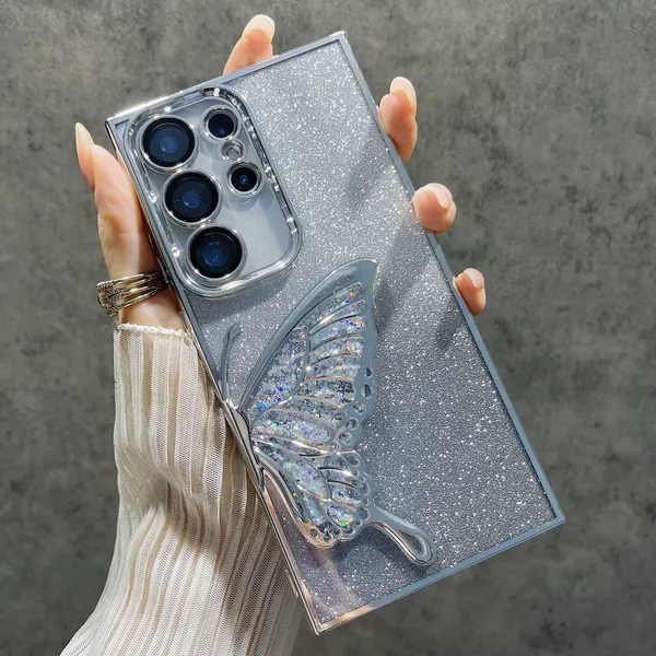 Luxury_Glitter_Cute_Butterfly,_Flexible_Case_Cover_for_Samsung_Galaxy_S24_Ultra_5G