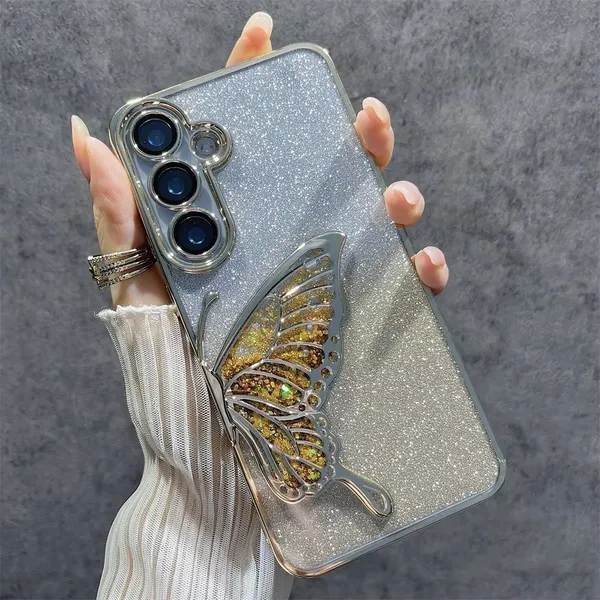 Luxury_Glitter_Cute_Butterfly,_Flexible_Case_Cover_for_Samsung_Galaxy_S25_Plus_5G