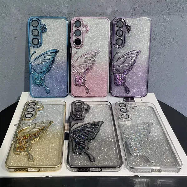 Luxury_Glitter_Cute_Butterfly,_Flexible_Case_Cover_for_Samsung_Galaxy_S25_Plus_5G