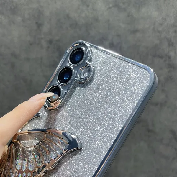 Luxury_Glitter_Cute_Butterfly,_Flexible_Case_Cover_for_Samsung_Galaxy_S25_Plus_5G