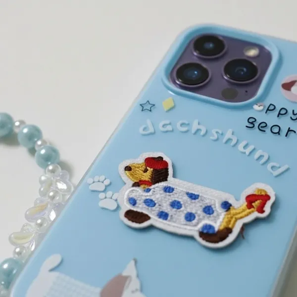 Cute_Dachshund_Puppy_With_Beaded_Wrist_Strap_Case_Cover_for_iPhone_11_Pro_Max