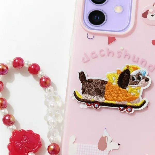 Cute_Dachshund_Puppy_With_Beaded_Wrist_Strap_Case_Cover_for_iPhone_11