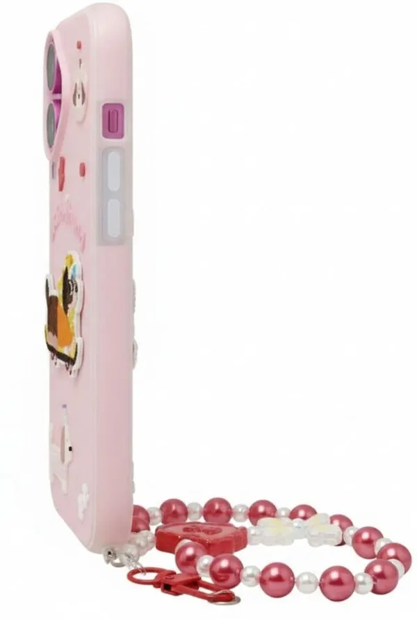 Cute_Dachshund_Puppy_With_Beaded_Wrist_Strap_Case_Cover_for_iPhone_16