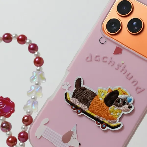 Cute_Dachshund_Puppy_With_Beaded_Wrist_Strap_Case_Cover_for_iPhone_17_Pro_Max