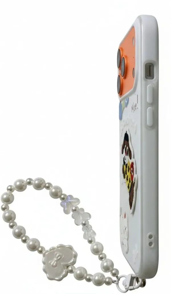 Cute_Dachshund_Puppy_With_Beaded_Wrist_Strap_Case_Cover_for_iPhone_17_Pro_Max