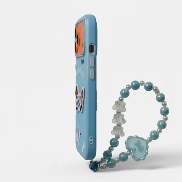 Cute_Dachshund_Puppy_With_Beaded_Wrist_Strap_Case_Cover_for_iPhone_17_Pro