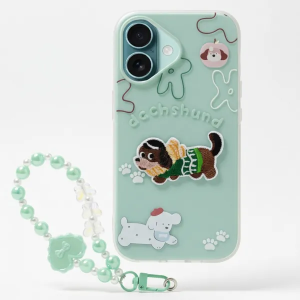 Cute_Dachshund_Puppy_With_Beaded_Wrist_Strap_Case_Cover_for_iPhone_17
