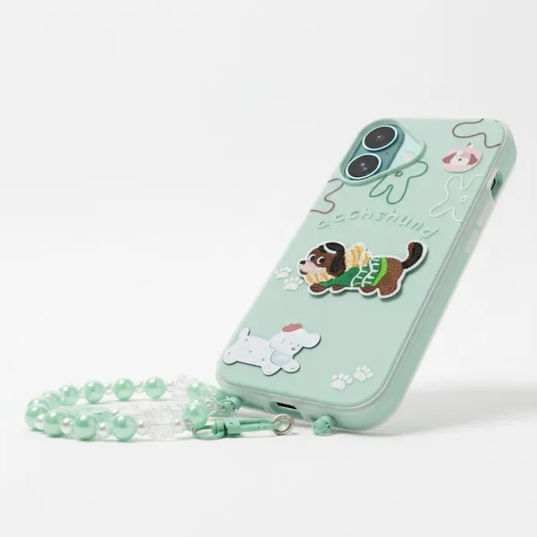 Cute_Dachshund_Puppy_With_Beaded_Wrist_Strap_Case_Cover_for_iPhone_17
