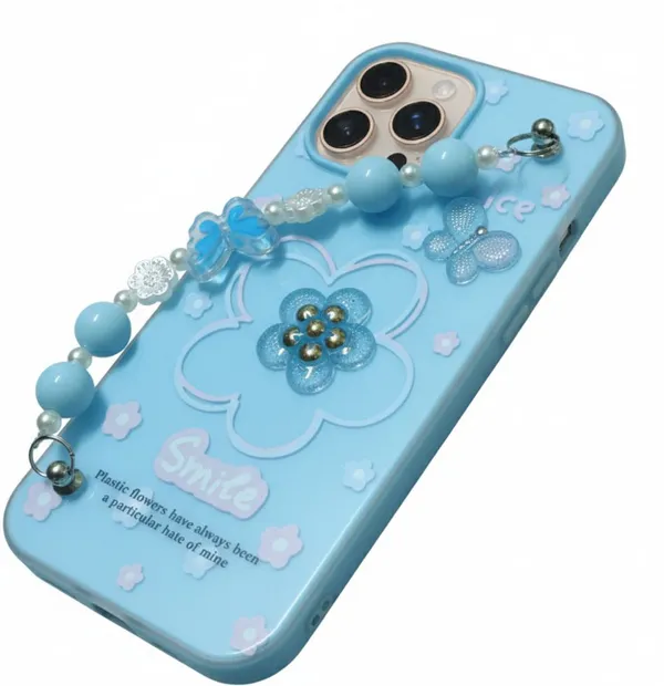 3D_Flower_Aesthetic_Butterfly_Charm_Strap_Case_Cover_for_iPhone_13_Pro