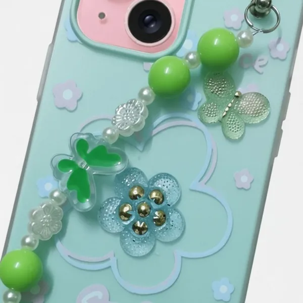 3D_Flower_Aesthetic_Butterfly_Charm_Strap_Case_Cover_for_iPhone_13_And_iPhone_14