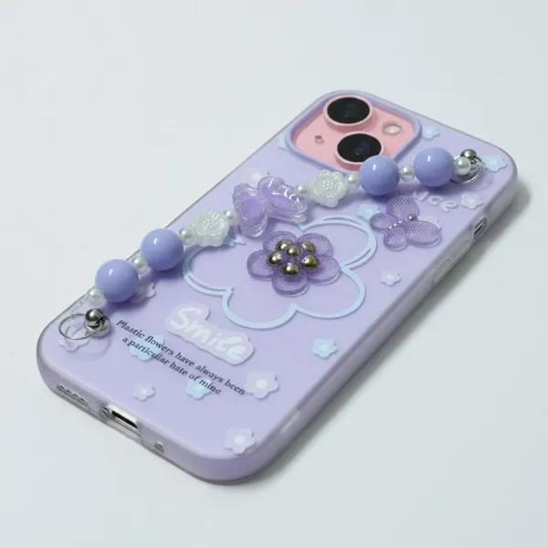 3D_Flower_Aesthetic_Butterfly_Charm_Strap_Case_Cover_for_iPhone_14_Plus_And_iPhone_15_Plus