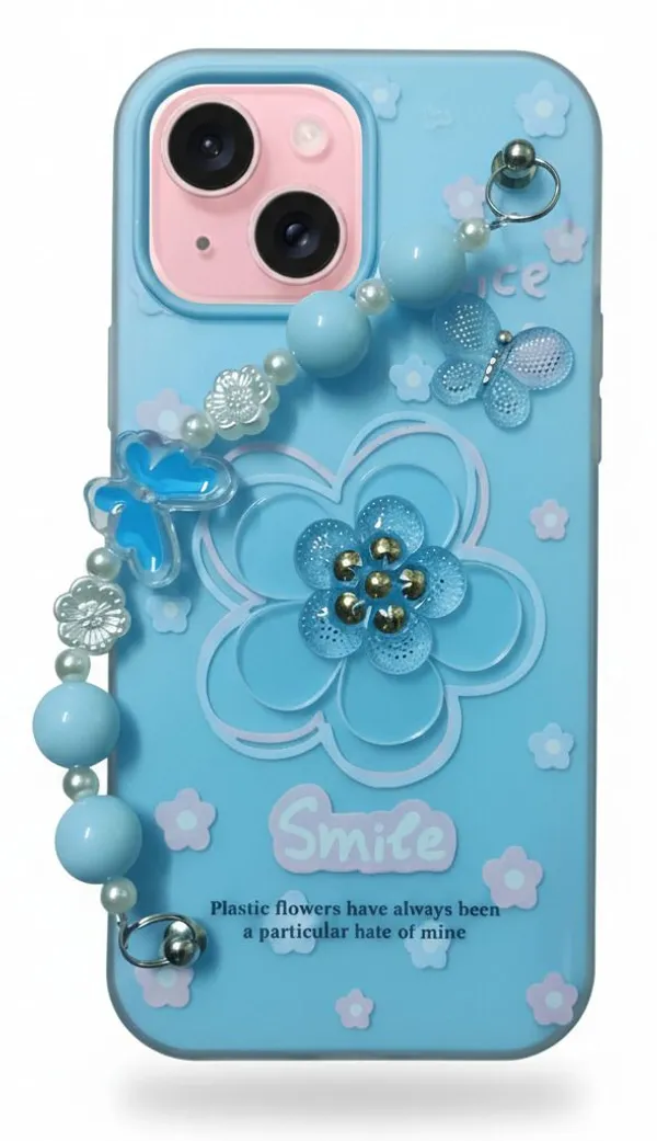 3D_Flower_Aesthetic_Butterfly_Charm_Strap_Case_Cover_for_iPhone_15
