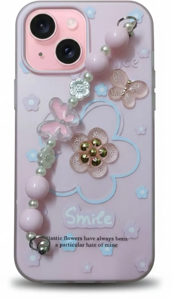 3D_Flower_Aesthetic_Butterfly_Charm_Strap_Case_Cover_for_iPhone_15