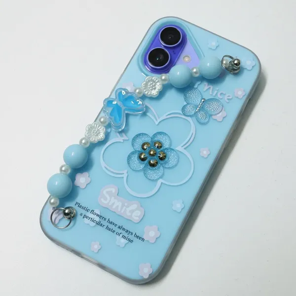 3D_Flower_Aesthetic_Butterfly_Charm_Strap_Case_Cover_for_iPhone_16_Plus