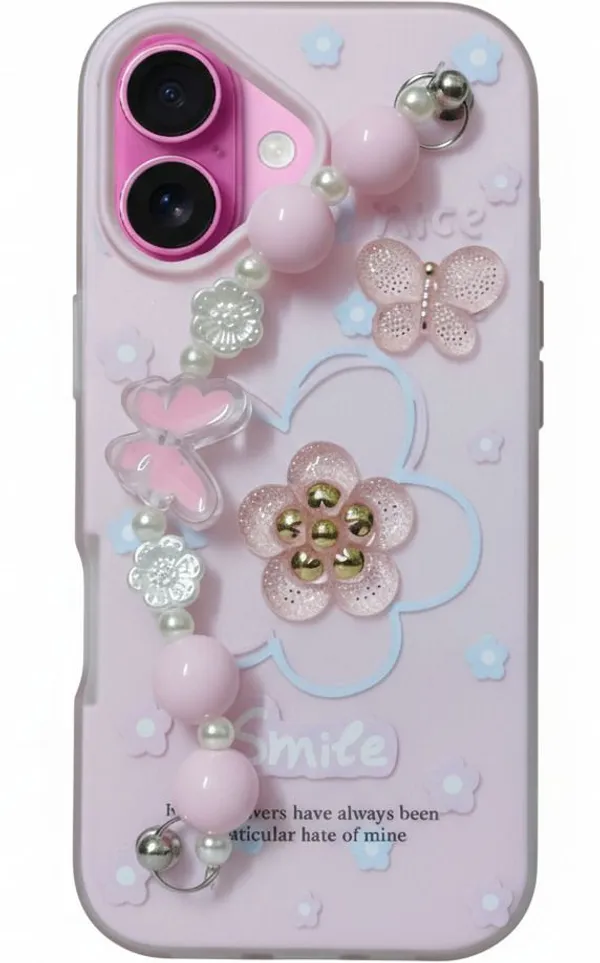 3D_Flower_Aesthetic_Butterfly_Charm_Strap_Case_Cover_for_iPhone_16_Plus