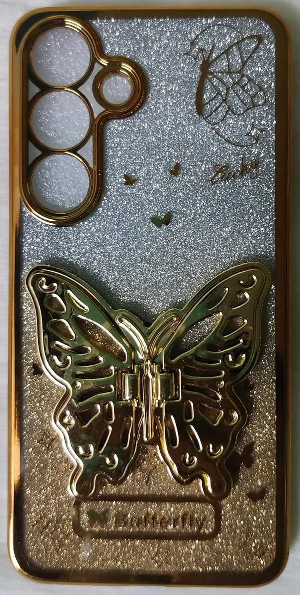 Butterfly_Stand,_Inside_Glitter_Paper_Case_Cover_for_Samsung_Galaxy_S24_5G_&_Samsung_Galaxy_S25_5G
