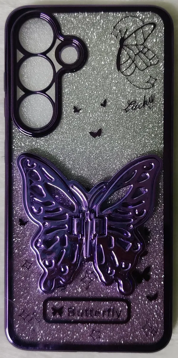 Butterfly_Stand,_Inside_Glitter_Paper_Case_Cover_for_Samsung_Galaxy_S24_5G_&_Samsung_Galaxy_S25_5G