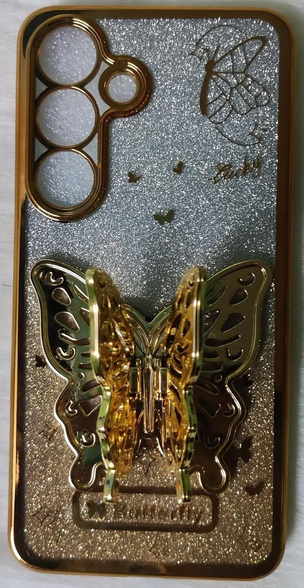Butterfly_Stand,_Inside_Glitter_Paper_Case_Cover_for_Samsung_Galaxy_S25_Plus_5G