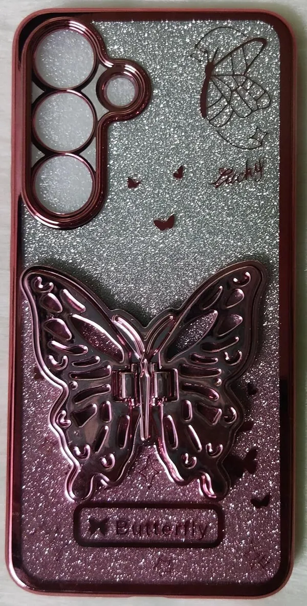 Butterfly_Stand,_Inside_Glitter_Paper_Case_Cover_for_Samsung_Galaxy_S25_Plus_5G