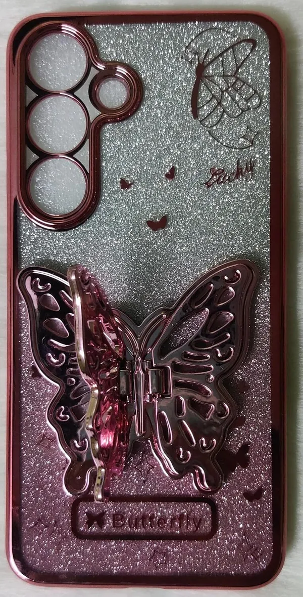 Butterfly_Stand,_Inside_Glitter_Paper_Case_Cover_for_Samsung_Galaxy_S25_Plus_5G
