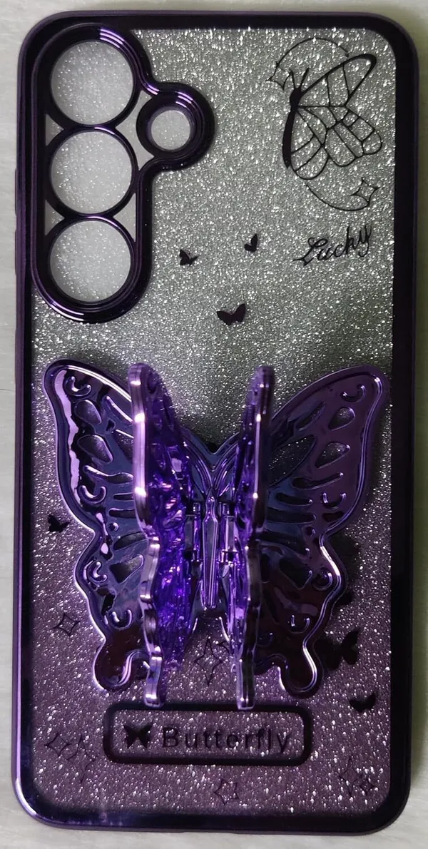 Butterfly_Stand,_Inside_Glitter_Paper_Case_Cover_for_Samsung_Galaxy_S25_Plus_5G