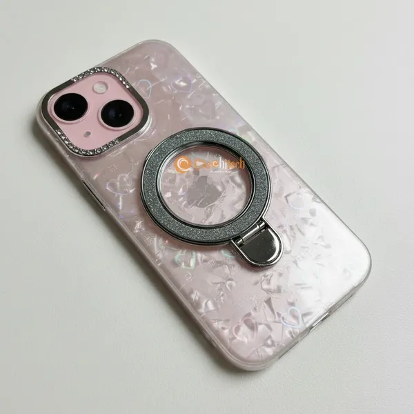 Pearl_Holographic_Heart,_Glitter_Ring_Stand_Magsafe_Case_Cover_for_iPhone_13_&_iPhone_14
