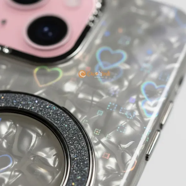 Pearl_Holographic_Heart,_Glitter_Ring_Stand_Magsafe_Case_Cover_for_iPhone_14_Plus