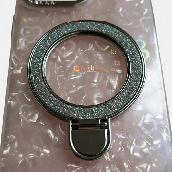 Pearl_Holographic_Heart,_Glitter_Ring_Stand_Magsafe_Case_Cover_for_iPhone_16_Pro_Max