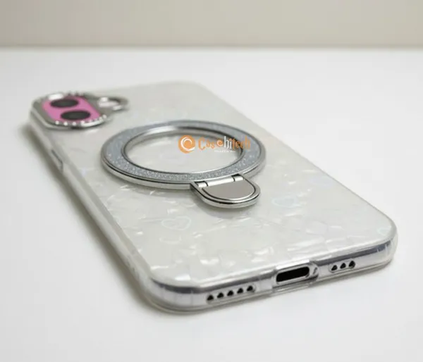 Pearl_Holographic_Heart,_Glitter_Ring_Stand_Magsafe_Case_Cover_for_iPhone_16