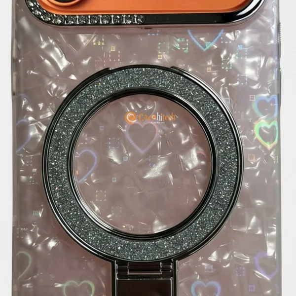 Pearl_Holographic_Heart,_Glitter_Ring_Stand_Magsafe_Case_Cover_for_iPhone_17_Pro_Max