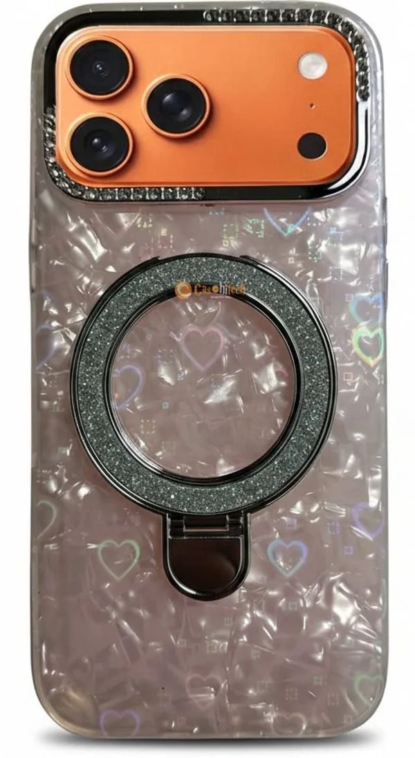 Pearl_Holographic_Heart,_Glitter_Ring_Stand_Magsafe_Case_Cover_for_iPhone_17_Pro_Max