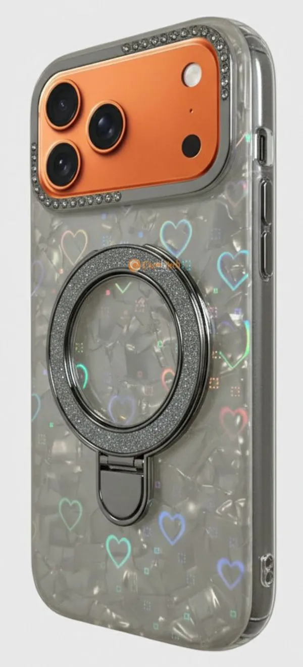Pearl_Holographic_Heart,_Glitter_Ring_Stand_Magsafe_Case_Cover_for_iPhone_17_Pro_Max