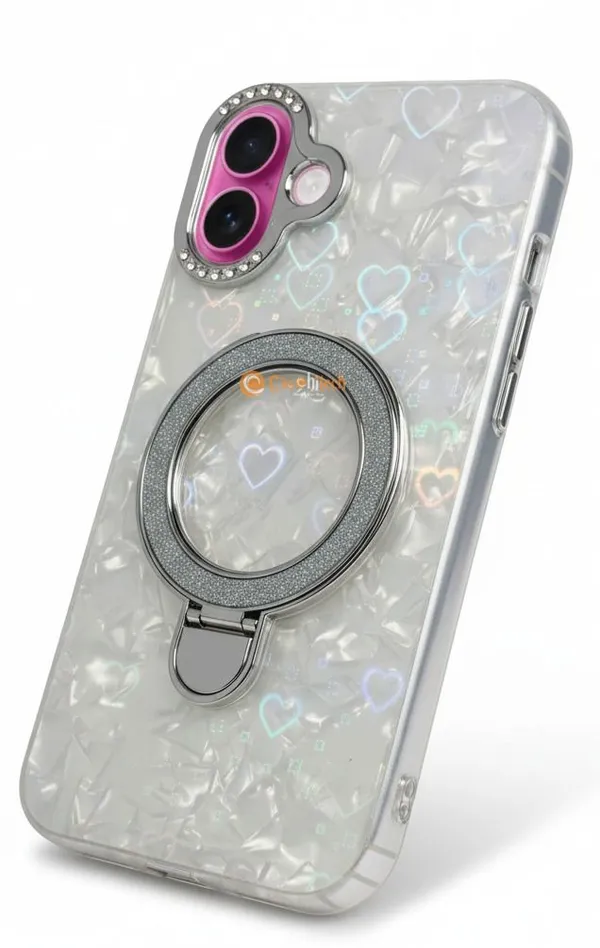 Pearl_Holographic_Heart,_Glitter_Ring_Stand_Magsafe_Case_Cover_for_iPhone_17