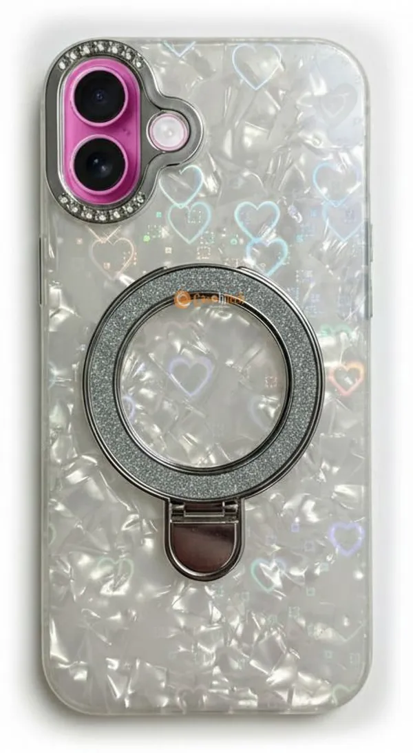 Pearl_Holographic_Heart,_Glitter_Ring_Stand_Magsafe_Case_Cover_for_iPhone_17