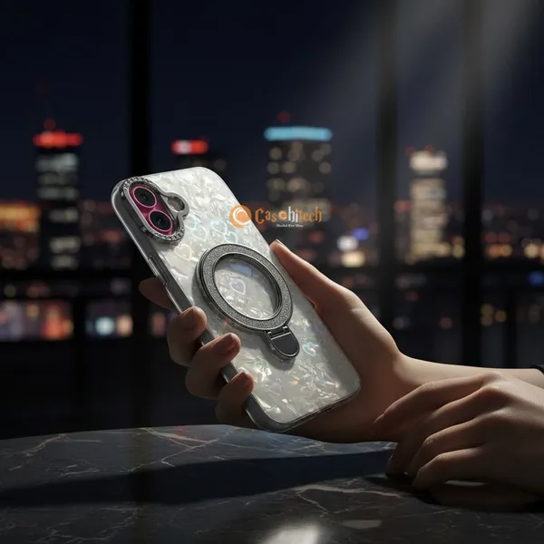Pearl_Holographic_Heart,_Glitter_Ring_Stand_Magsafe_Case_Cover_for_iPhone_17