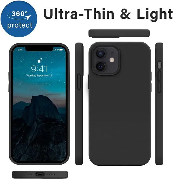 Slim_Soft_Liquid_Gel_With_Logo_Inside_Cloth_Silicone_Case_Cover_for_iPhone_11,_Black