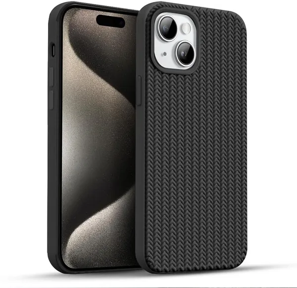 Woven_Knitted_Sweater_Texture_Silicone_Case_Cover_for_iPhone_14_Plus_&_iPhone_15_Plus
