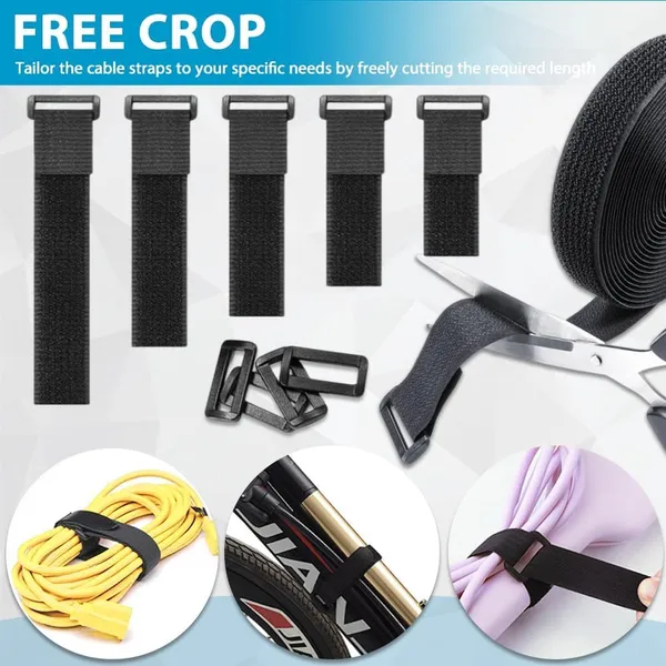 Hook_And_Loop_Straps_With_25_Buckles,_Adjustable_Velcro_Ties_For_Cable_Cord_And_Wire_Organizer,_Multipurpose_Hook_And_Loop_Securing_Fastener_Ties,_Free_Cut_Length,_Reusable_Cinch_Strap(5M_X_1In)