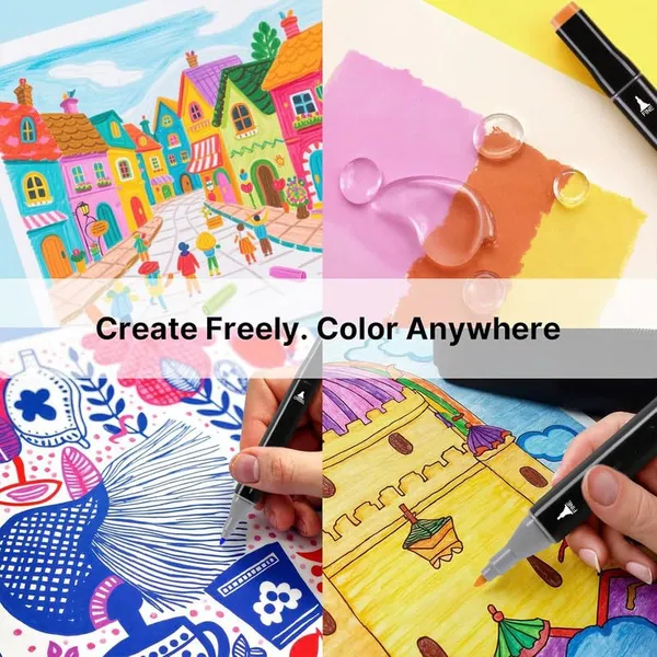 48_Pcs_Dual_Tip_Alcohol_Marker'S_Set,_Non-Toxic_Art_Supplie'S_For_Kid'S_And_Adult'S,_Book'S_Pen_With_Carry_Case_Set_Colour_Broad_Drawing_Sketching_(48)