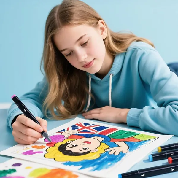 48_Pcs_Dual_Tip_Alcohol_Marker'S_Set,_Non-Toxic_Art_Supplie'S_For_Kid'S_And_Adult'S,_Book'S_Pen_With_Carry_Case_Set_Colour_Broad_Drawing_Sketching_(48)