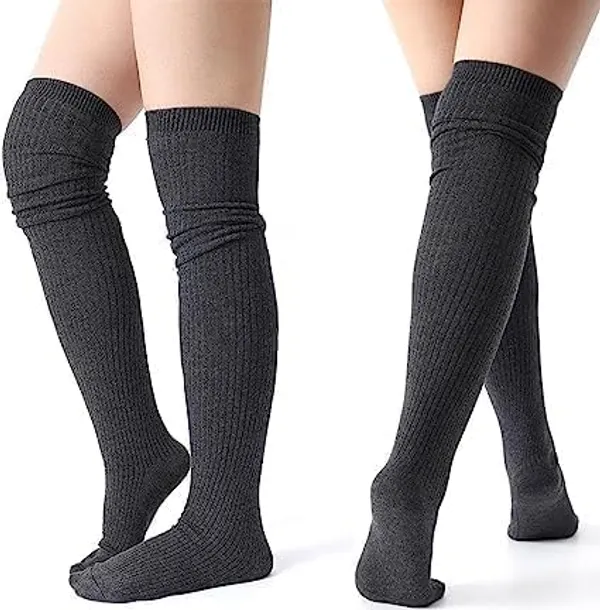 Winter_Socks_For_Women_Full_Length_Knee_Wool_Warm_Thigh_High_Socks_Knee_High_Leg_Warmers_Long_Socks_Boot_Cuffs_Knee_Cap_Woolen_Socks_For_Women_Winter_Wear_Cotton_Socks_(Multi_Color)