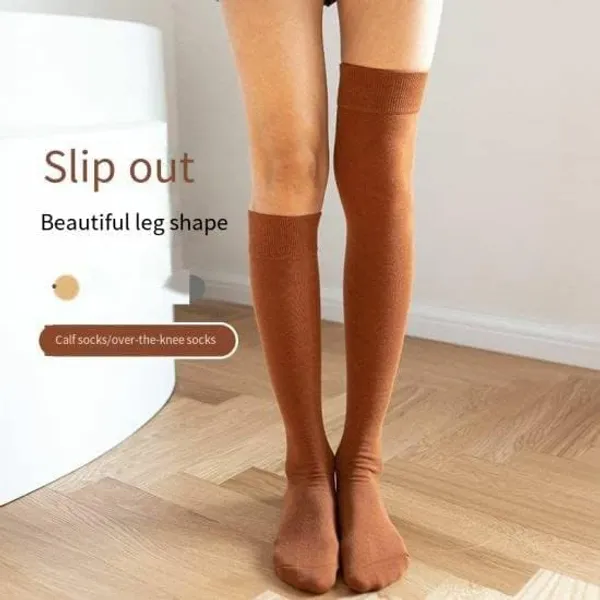 Winter_Socks_For_Women_Full_Length_Knee_Wool_Warm_Thigh_High_Socks_Knee_High_Leg_Warmers_Long_Socks_Boot_Cuffs_Knee_Cap_Woolen_Socks_For_Women_Winter_Wear_Cotton_Socks_(Multi_Color)