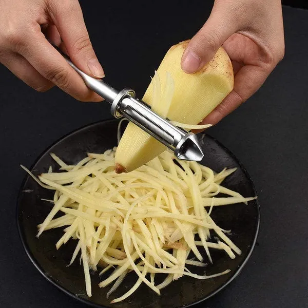 3_In_1_Multifunctional_Vegetable,_Fruit_Peelers,_Stainless_Steel_Peeler_For_Potato,Apple,Veggies,_Carrot,Kiwi,Cucumber,_Sweet_Potato-_(Silver/Black)