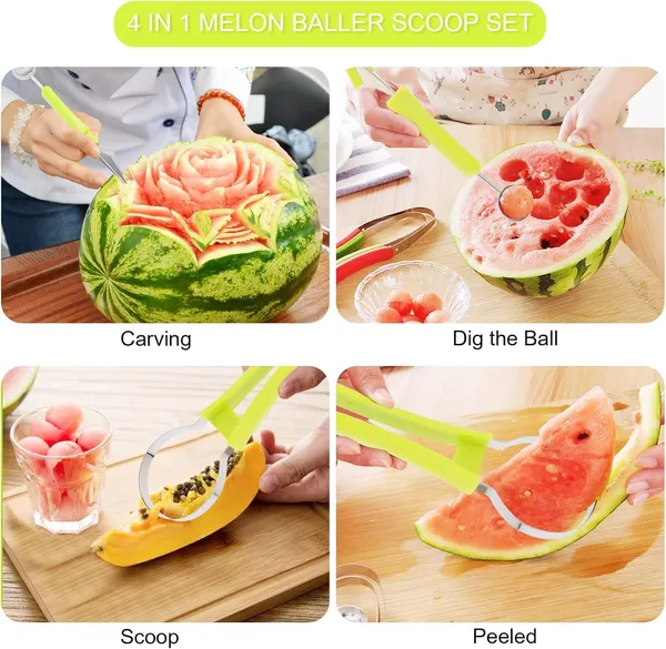 4_In_1_Stainless_Steel_Fruit_Tool_Set,_Fruit_Spoon_Cutter_Set,_Melon_Cutter_Balls,_Fruit_Carving_Knife,_Watermelon_Peeler,_Kitchen_Vegetable_Tools_For_Cutting_And_Carving